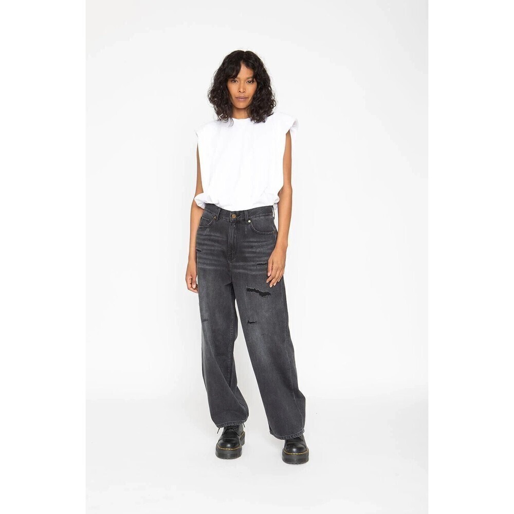 Free People‎ x Sandrine Rose Women Carbon Gray Wide Curve Leg